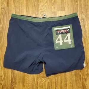 Vintage Tommy Hilfiger Sailing Shorts Men XL Navy Blue TH 044 Swim Athletic